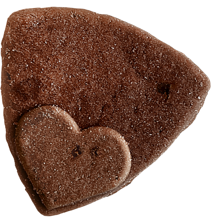 PUR Bio-Keks mit Kakao und Herzmotiv, veganer Schokokeks aus natürlichen Zutaten und mit zartem Schokoladengeschmack